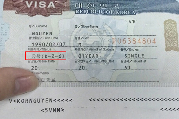 Visa du học Hàn Quốc - Visa D2