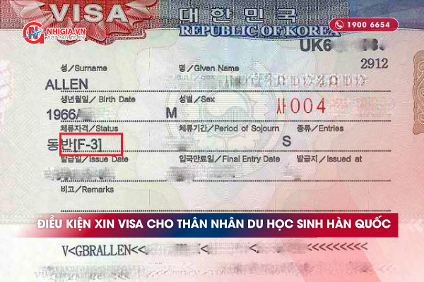 Điều kiện xin visa cho thân nhân du học sinh Hàn Quốc